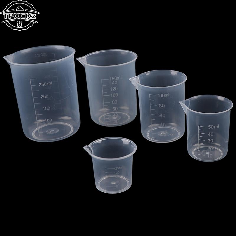 Mixing Cup Silicone - 15ml-500ml Plastic Measuring Jug Cup Graduated