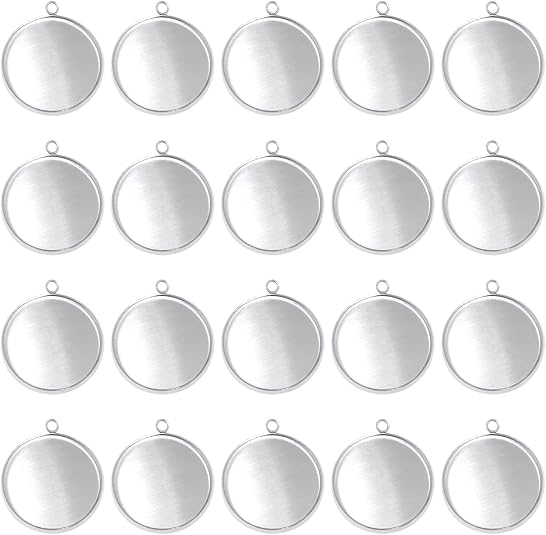 20 Pieces Stainless Steel Roun - Resin Crafts Diy recension och pris