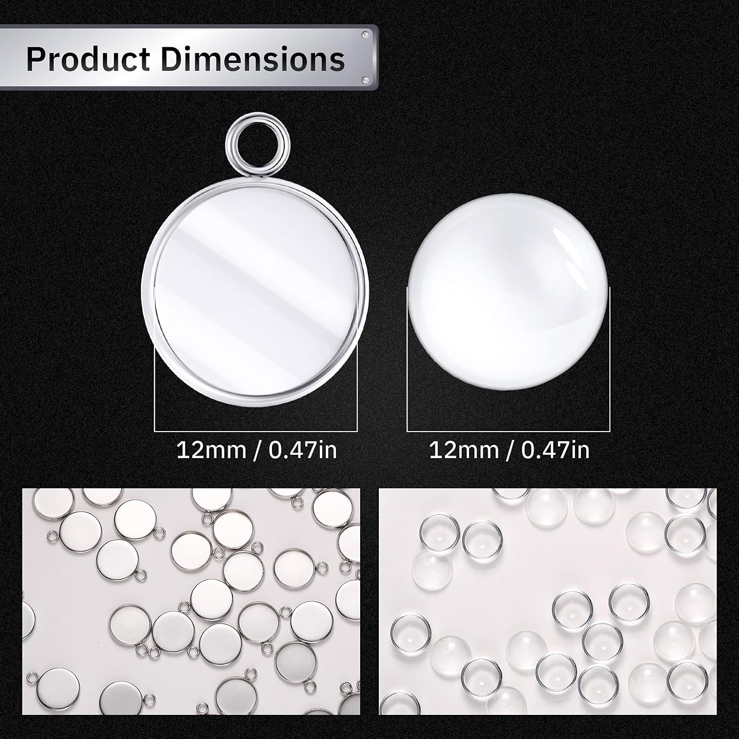 20 Pieces Stainless Steel Roun - Resin Crafts Diy recension och pris