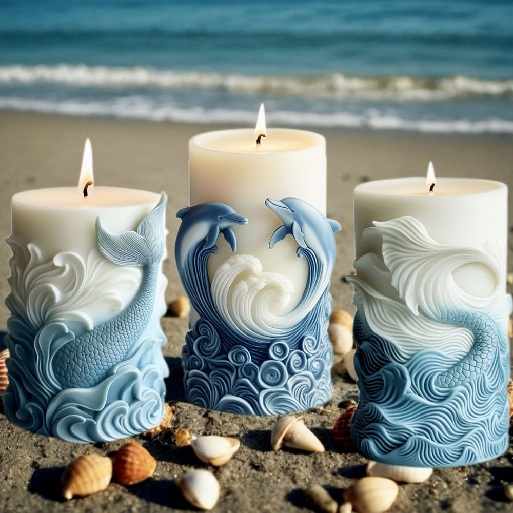 Ocean Theme Silicone Candle Mo - Resin Ocean Wave Mold recension och pris