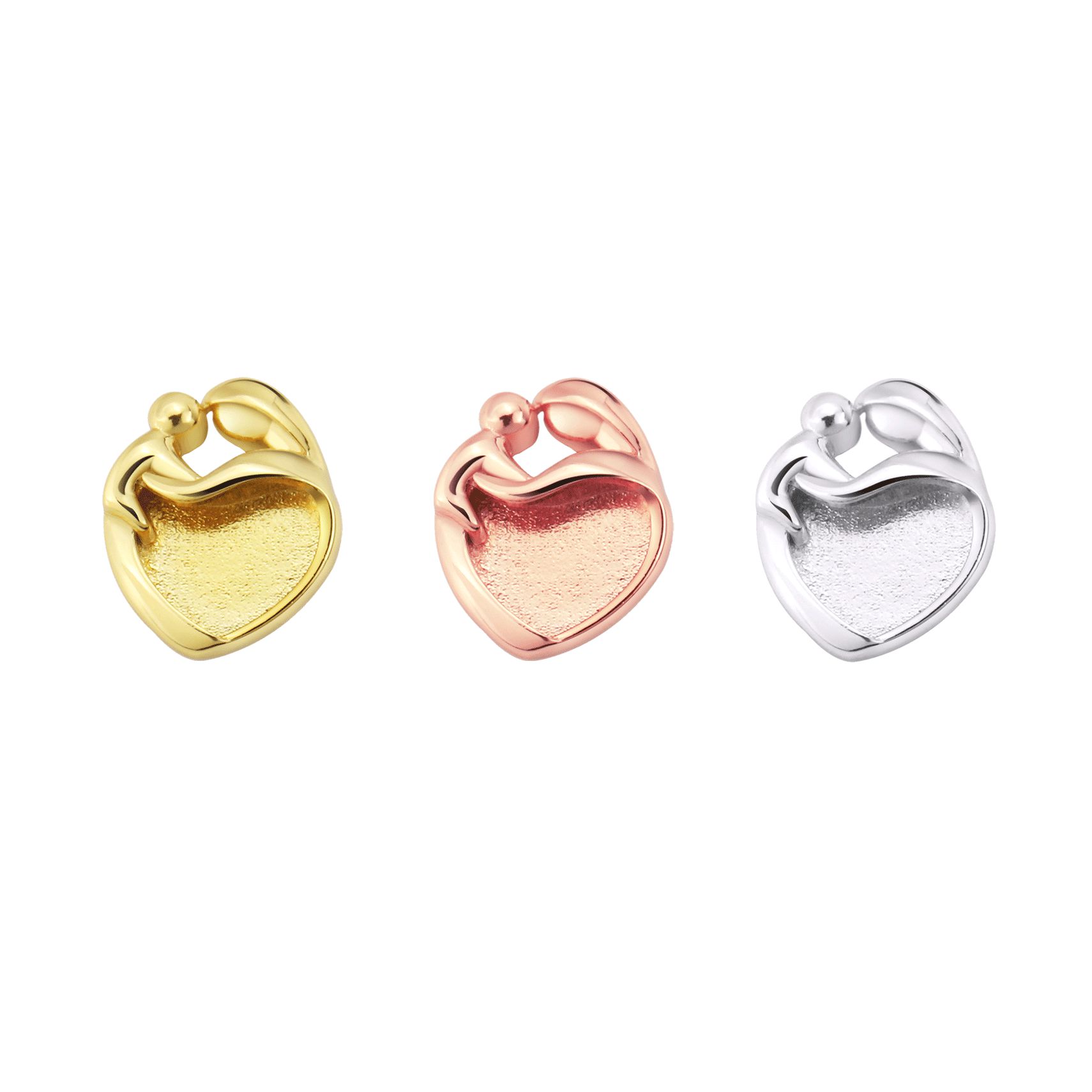9MM Heart Bezel Settings Mothe - Bezels Set Pendant recension och pris