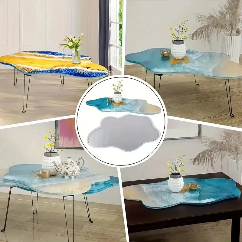 2026-Large 61cm Irregular Tray - Resin Ocean Wave Mold recension och pris