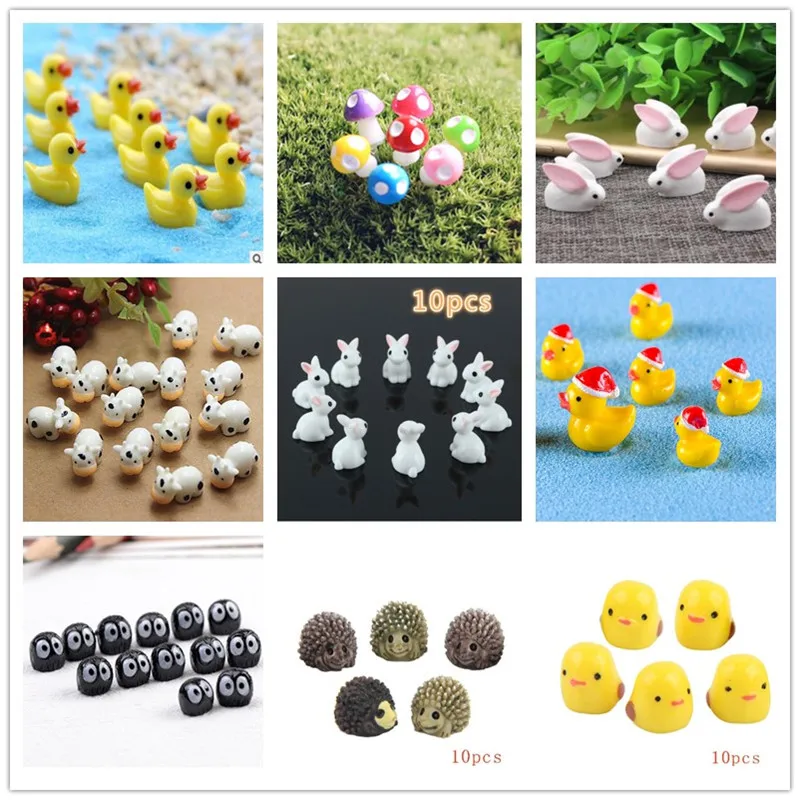 10Pcs/Hedgehog and Cows/Cute A - Terrarium Moss Art recension och pris