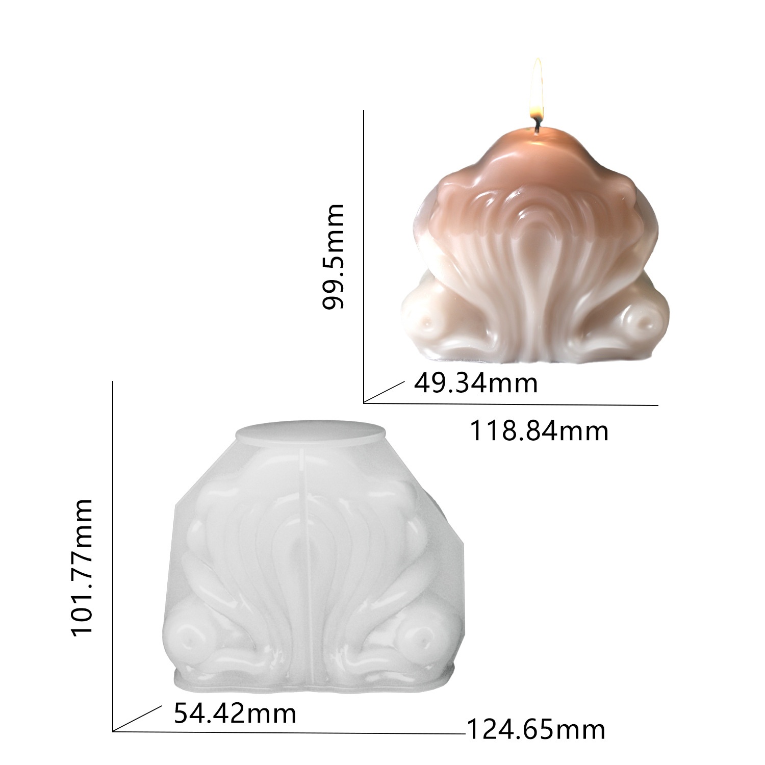 Ocean Shell Candle Silicone Mo - Resin Ocean Wave Mold recension och pris