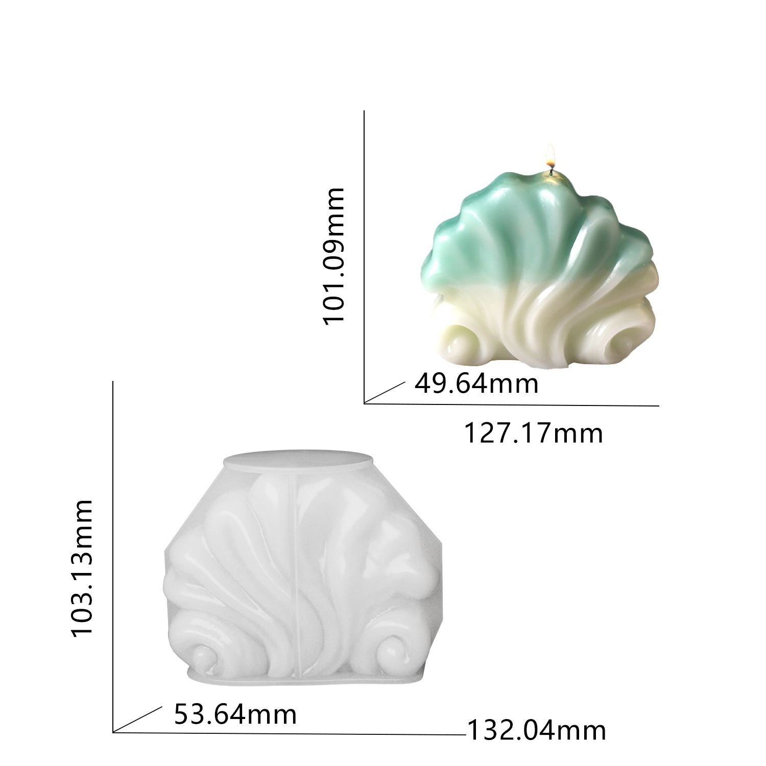 Ocean Shell Candle Silicone Mo - Resin Ocean Wave Mold recension och pris