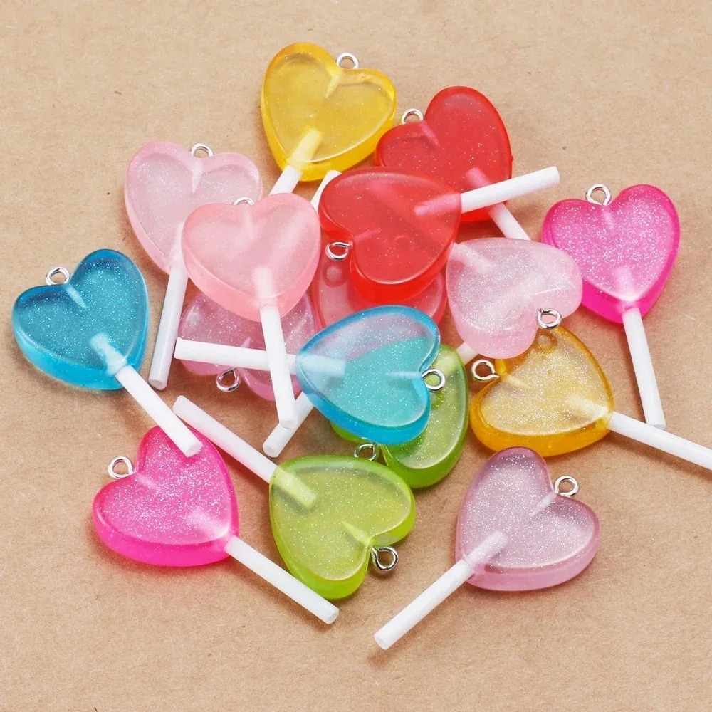 10Pcs Kawaii Sparkly Heart Lol - Resin Craft Material recension och pris