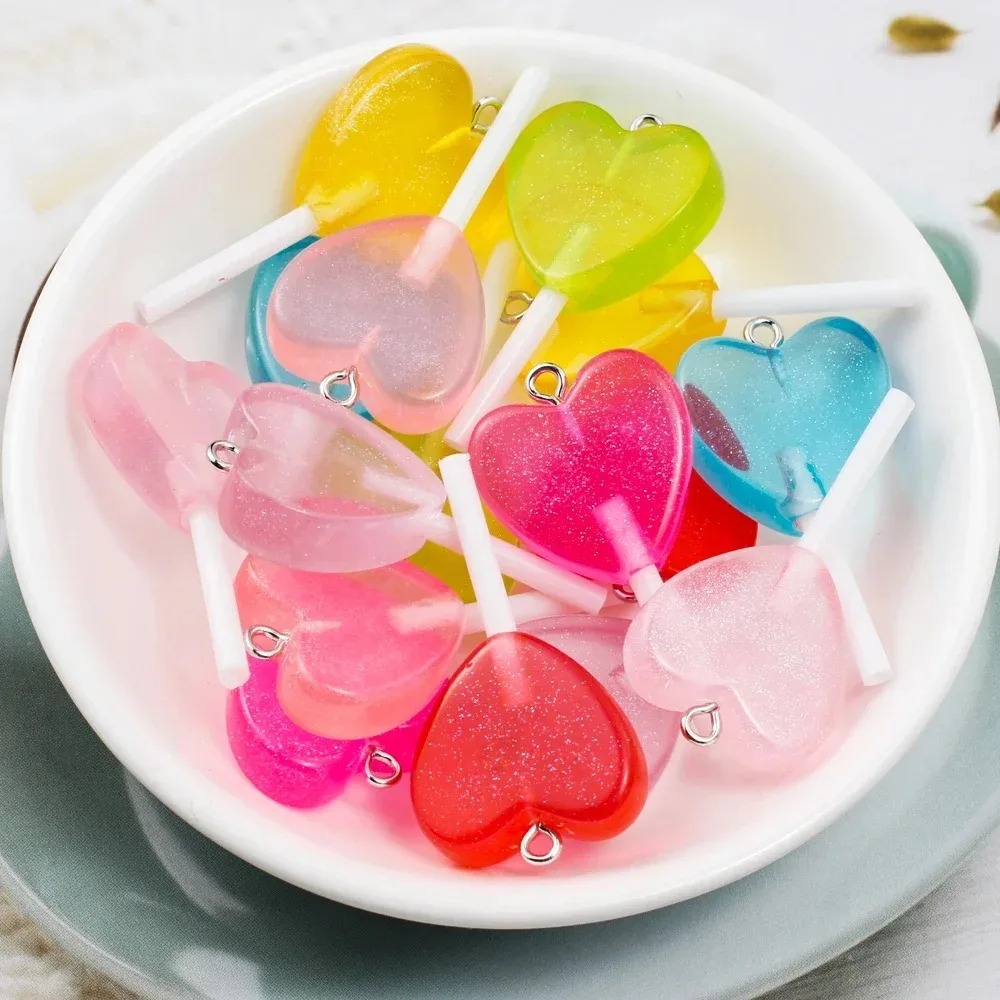 10Pcs Kawaii Sparkly Heart Lol - Resin Craft Material recension och pris