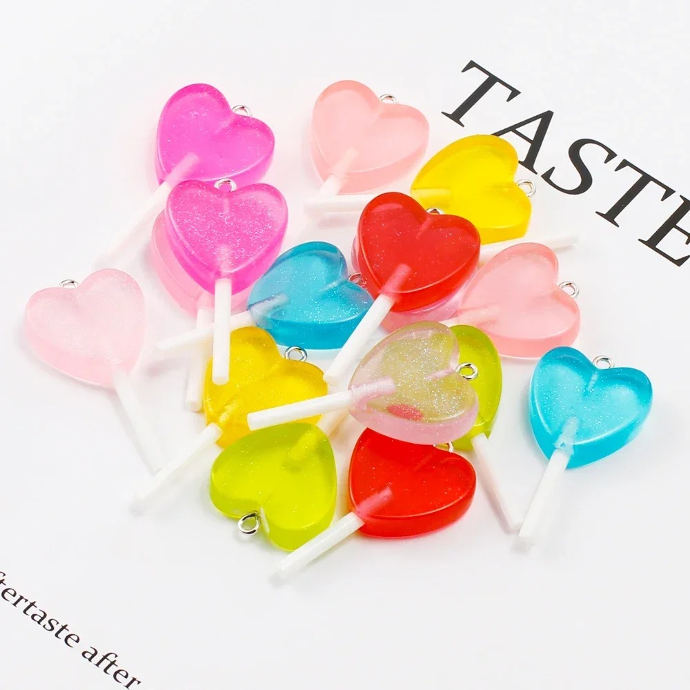 10Pcs Kawaii Sparkly Heart Lol - Resin Craft Material recension och pris