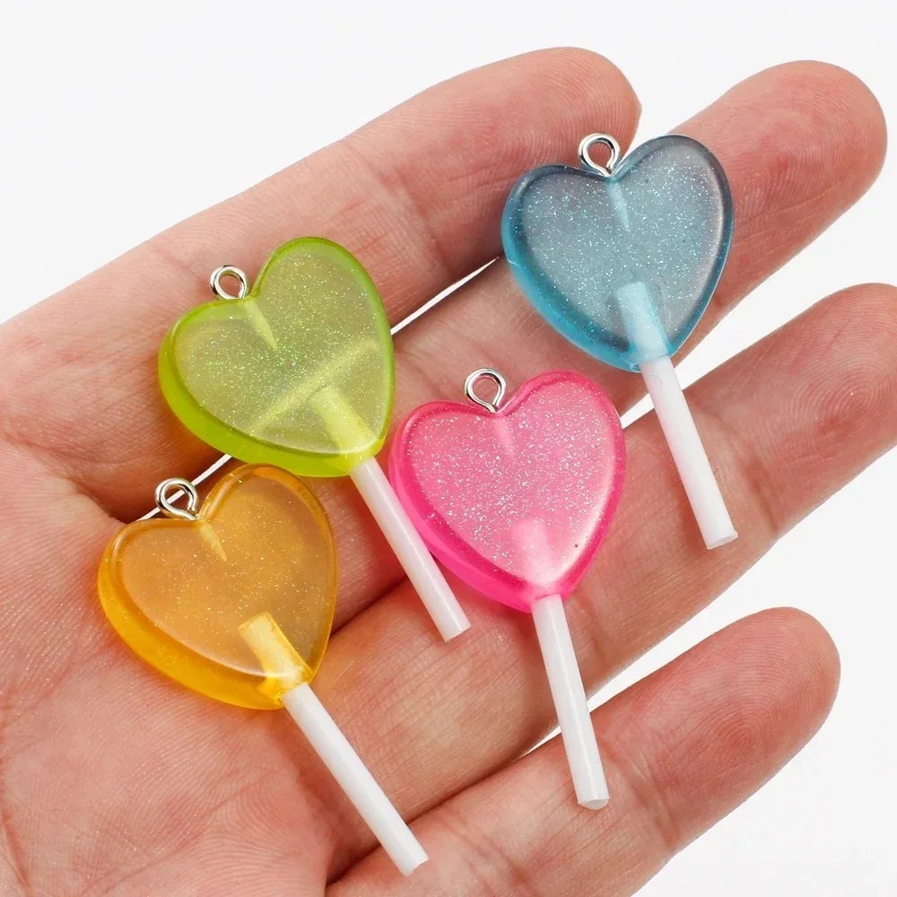 10Pcs Kawaii Sparkly Heart Lol - Resin Craft Material recension och pris