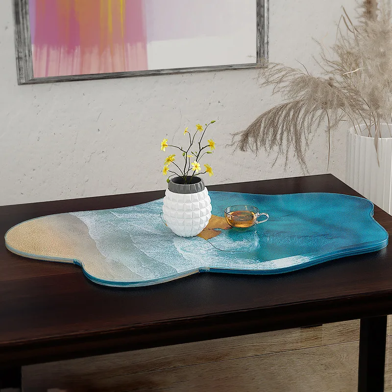 Large 61cm Irregular tray epox - Resin Ocean Wave Mold recension och pris