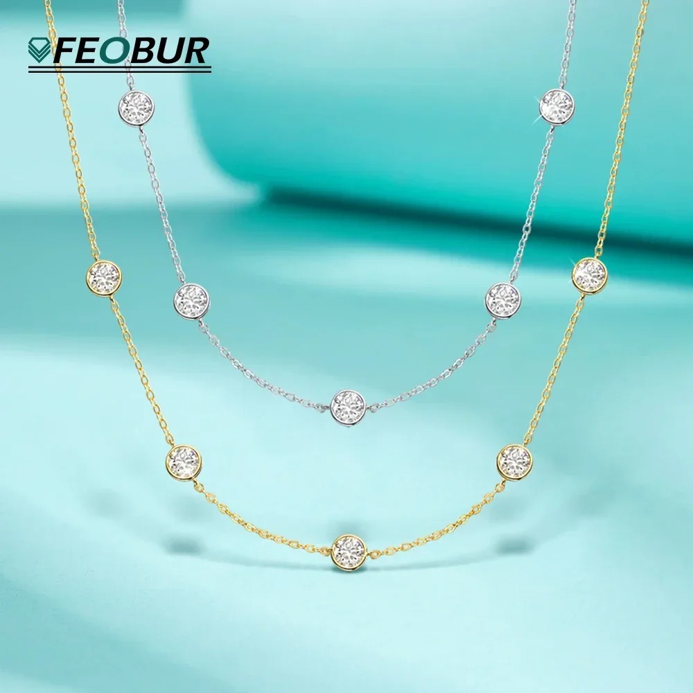 GRA Certified 5mm Moissanite N - Bezels Set Pendant recension och pris
